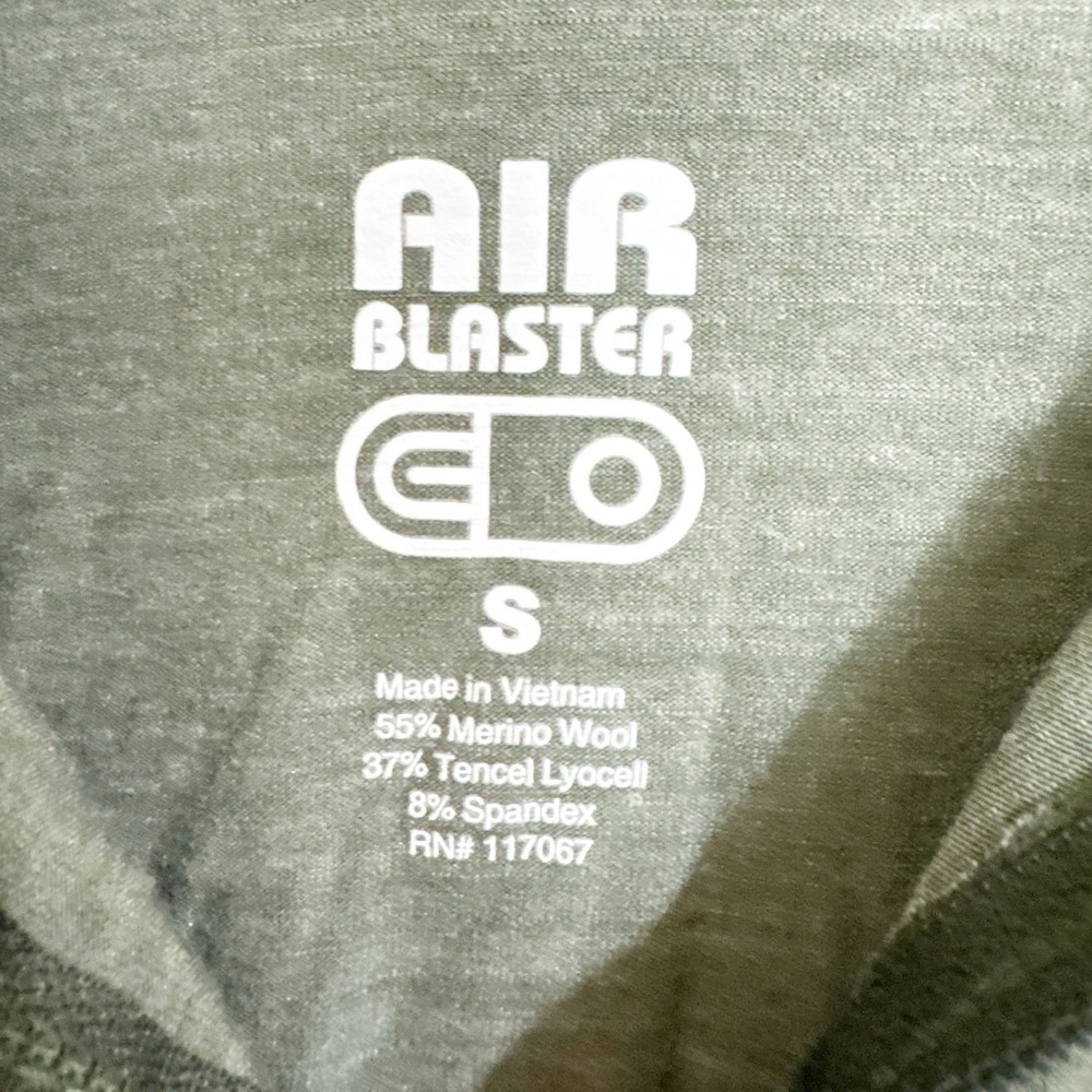 AIRBLASTER CLASSIC NINJA SUIT Olive Fish S Ski Base layer Camping Merino Wool - Picture 8 of 8
